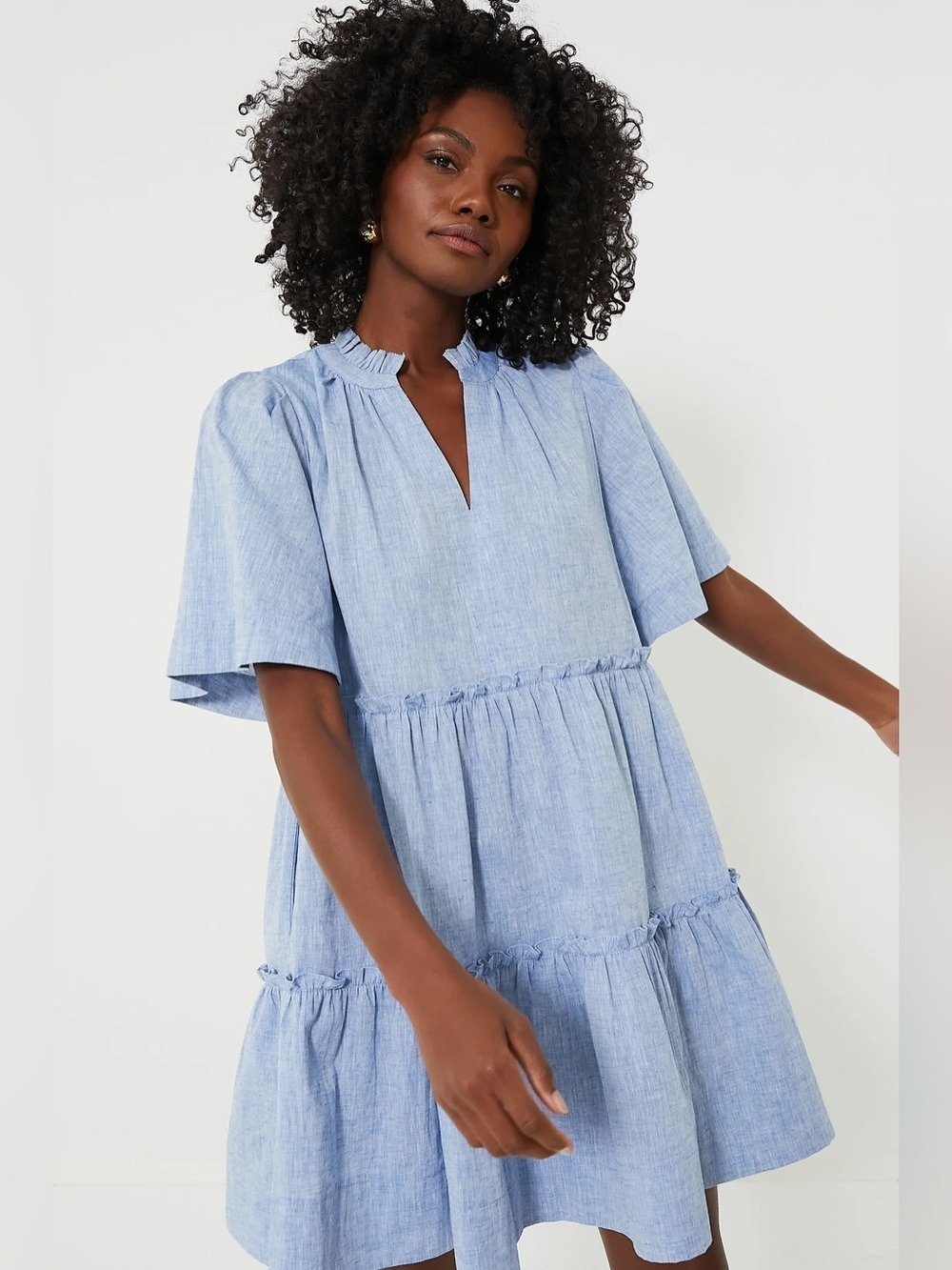 TUCKERNUCK Chambray Crawford Blue Dress Size L NWT
